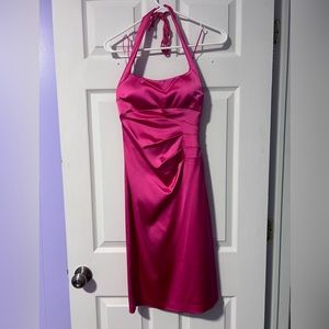 Hot Pink Satin Cocktail dress